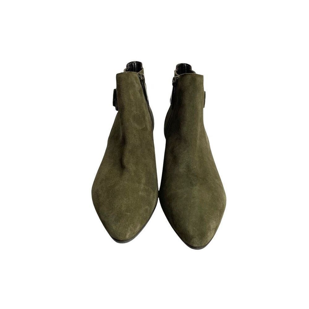 NEW AQUATALIA Fernn Weatherproof Suede Booties Size 7 green - Picture 2 of 13